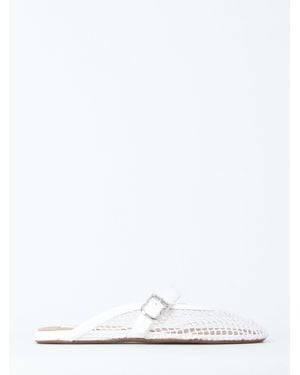 Alaïa Mesh Flat Mules - White