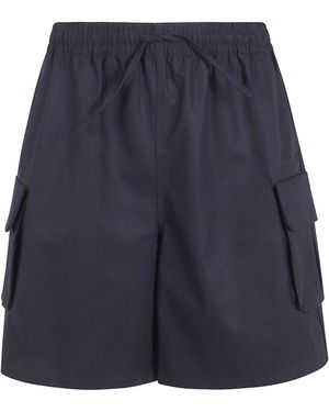Arte' Linen Cargo Short - Blue