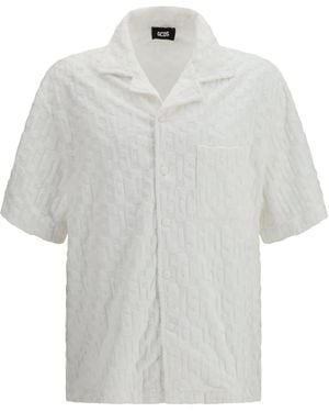 Gcds Shirt Monogram Terry Optic - White