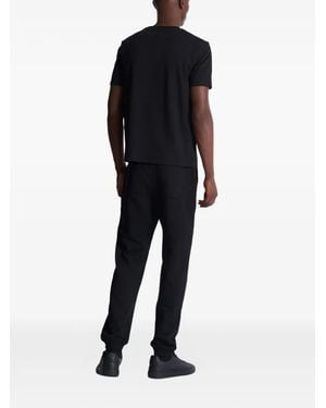 Balmain Double Logo Cotton T-Shirt - Black