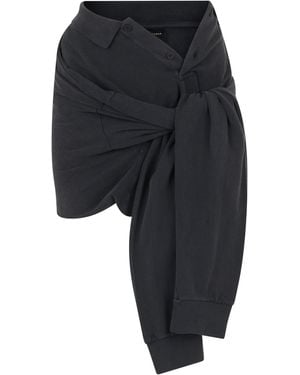 Balenciaga Knot-Style Polo Skirt - Black