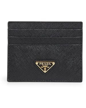 Prada Saffiano Leather Card Holder - White