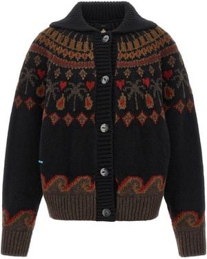 Alanui 'Sweet Winter' Cardigan - Black