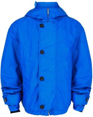 Ferragamo Coated Hooded Jacket - Blue