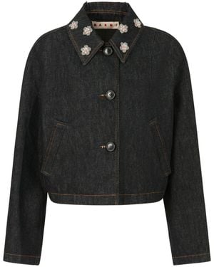 Marni Cotton Wove Jacket - Black
