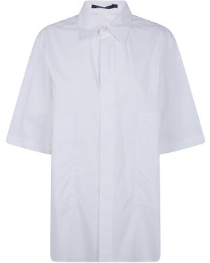 Sofie D ́hoore "Bodhi" Short Sleeve Shirt With Hidden Closure - White