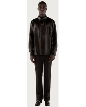 Ferragamo Leather-Jacket - Black