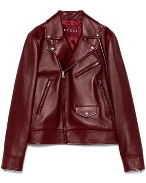 Gucci Leather Jacket - Red
