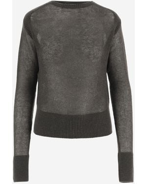 Sa Su Phi Cashmere Crew Neck Sweater - Gray