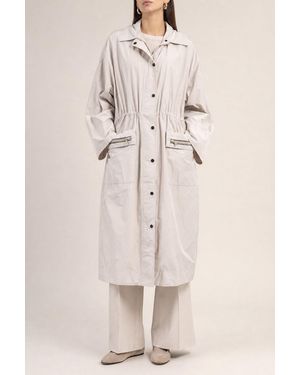 Brunello Cucinelli Yogurt Cotton Blend Jacket - Natural