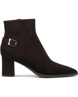 Santoni "Elly 65" Zippered Ankle Boots - Black