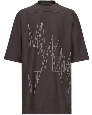 Moncler Graphic Print Round Neck T-Shirt - Brown