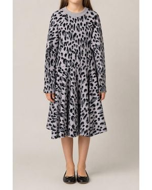 Dior Kids's Wool Patterned Dress - Multicolor