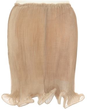 Givenchy Flared Organza Skirt - Natural