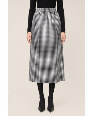 Dior Checked Skirt - Gray