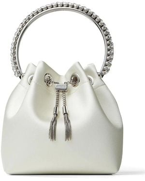 Jimmy Choo Bucket Bag Bon Bon - White