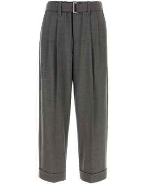 Brunello Cucinelli Gray Stretch Wool Blend Pant