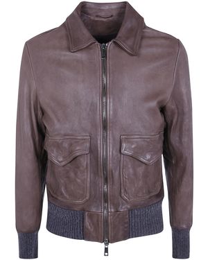 Giorgio Brato Classic Knit Jacket - Purple