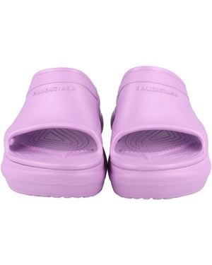 Balenciaga X Crocs Rubber Pool Slides - Purple