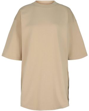 Balenciaga Handwritten Logo Crystal-Embellished T-Shirt - Natural