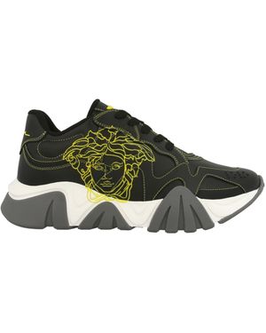 Versace Medusa Logo Printed Sneakers - Green
