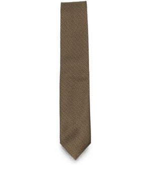 Tom Ford Tie Houndstooth Silk - Green