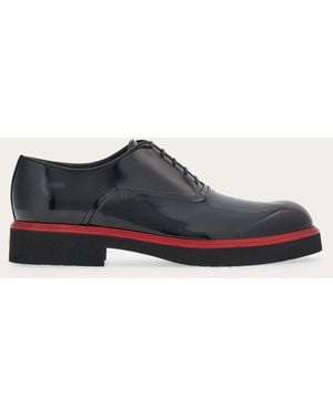 Ferragamo Fiorino Leather Oxford Shoes - White