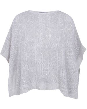D.exterior "Galles" Soft Alpaca Cape - Gray