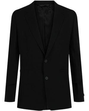 Givenchy Slim Fit Single-Breasted Wool Blazer - Black