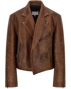 Maison Margiela Biker Jacket - Brown