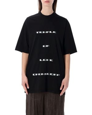 Rick Owens Drkshdw Jumbo Ss Printed T-Shirt - Black