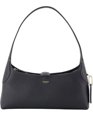 COACH "Brooklyn 26" Leather Shoulder Bag - Blue