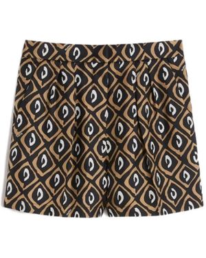 Max Mara Geometric Patterned Shorts - Black