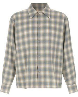 Second/Layer Check Dégradé Shirt - Gray