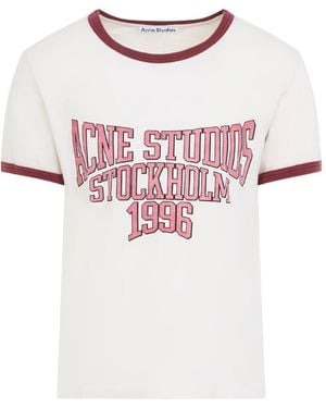Acne Studios Off Burgundy T-Shirt - Pink