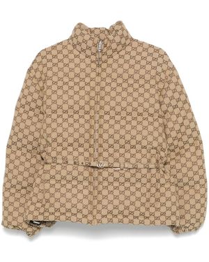 Gucci Belted Jacket - Natural