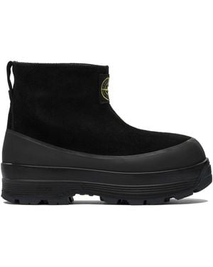 Stone Island Suede Ankle Boot - Black