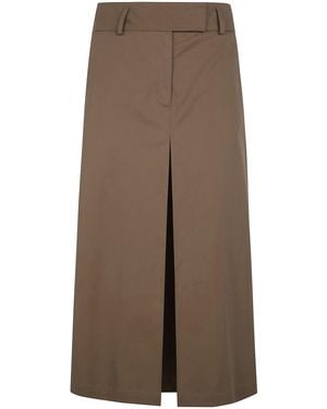 Filippa K "Box" Pleat Skirt - Brown