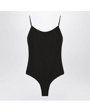 Jacquemus The Cabana Ruffled Swimsuit - Black