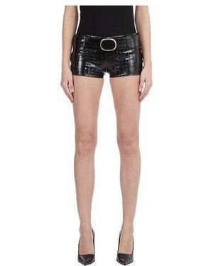 Ferragamo Croc-Embossed Shorts - Black