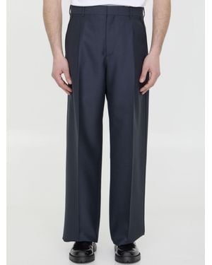 Dior Wool And Mohair Pants - Blue