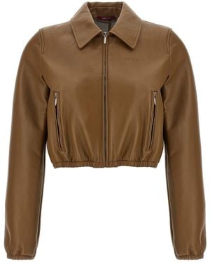 Gucci Cropped Jacket - Brown