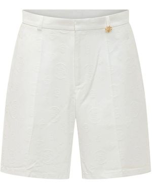 CASABLANCA Motif Monogram Shorts - White
