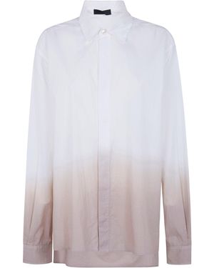 Maria Calderara Shaded Cotton Muslin Shirt - White