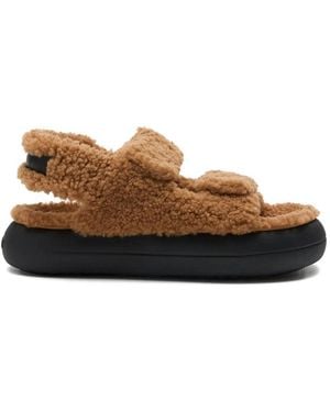Moon Boot Sandals Shearling - Brown