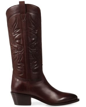 Sartore Western Style Boots - Brown