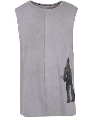 Ziggy Chen Sleeveless Printed Top - Gray