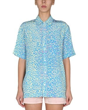 Stella McCartney Regular Animal Print Shirt - Blue