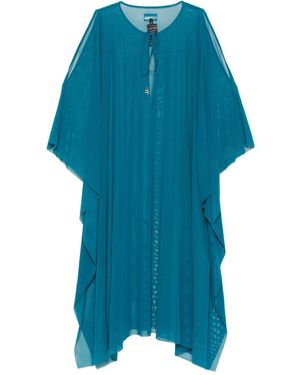 Fisico Semi-Sheer Kaftan Dress - Blue