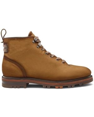 Santoni Trekking Lace Up Ankle Boots - Brown